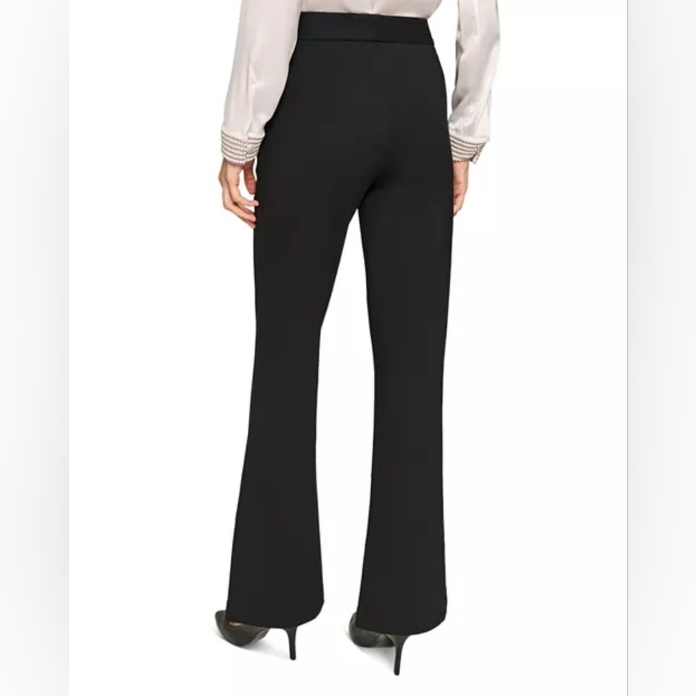 Karl Lagerfield Black Embellished Rhinestones & Faux Pearls Pants Sz 8 - Picture 4 of 12